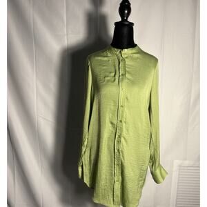 Rachel Zoe Green silky button down size Xs